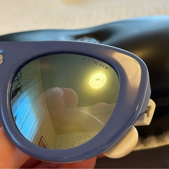 Moncler Snowcat Sunglasses in Blue - Picture 5 of 10